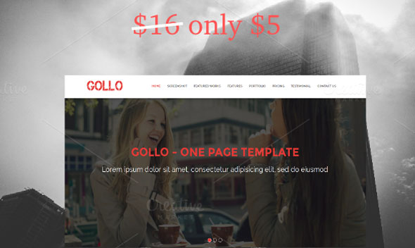 Gollo 单页 HTML5网站模板