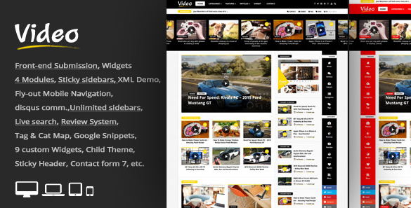 Video News 视频新闻杂志门户WordPress主题
