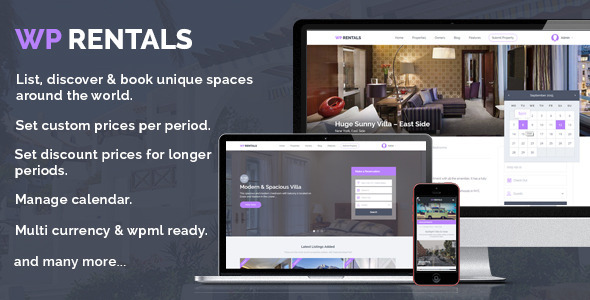 WP Rentals - Booking Accommodation WordPress Theme