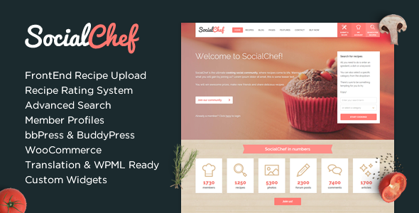 SocialChef 分享美食WordPress主题 v1.2.9.1