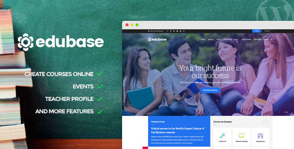 Edubase 课程学习活动网站模板 WordPress 主题