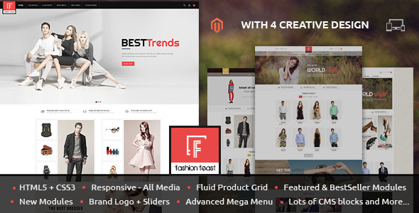 Fashion Feast 服饰商城 Magento主题