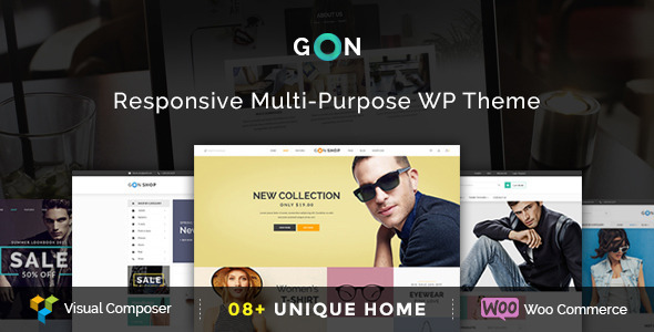 Gon - 多用途电商网站模板WordPress汉化主题