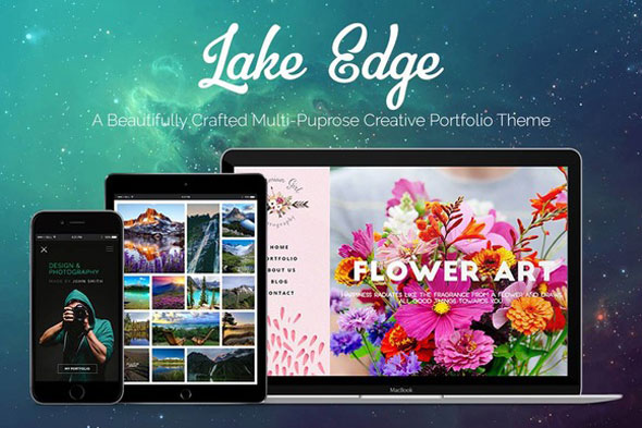 LAKE EDGE 创意作品展示 WP主题