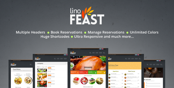 LinoFeast 餐饮美食 WordPress主题 v5.1