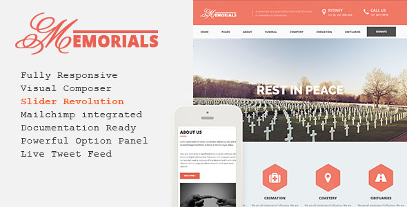 Memorials v2.3.0 墓地陵园WordPress主题
