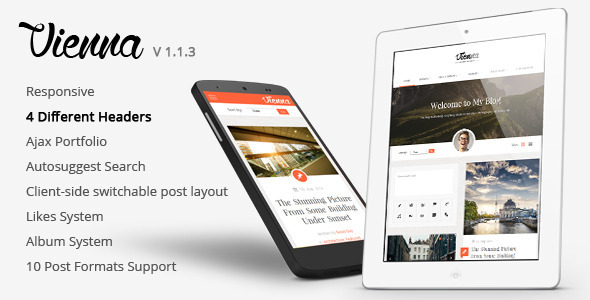  Vienna Blog WordPress Theme v1.1.3