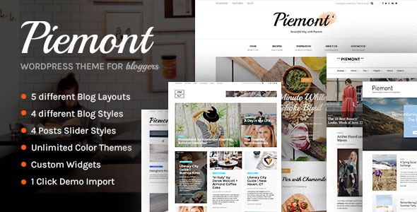 Piemont - Premium Travel & Lifestyle Responsive WordPress Blog Theme