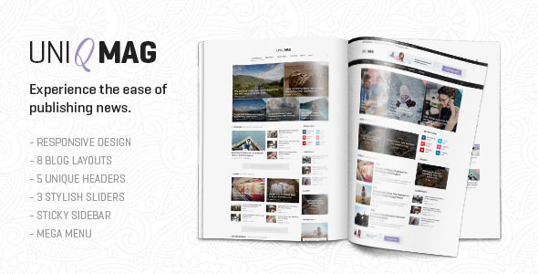 UniqMag 新闻杂志 HTML5模板
