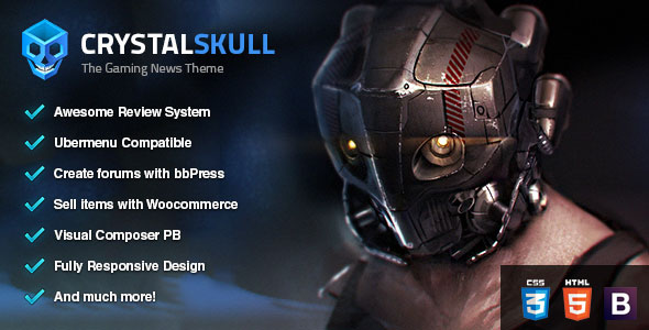 CrystalSkull 游戏杂志 WordPress 主题