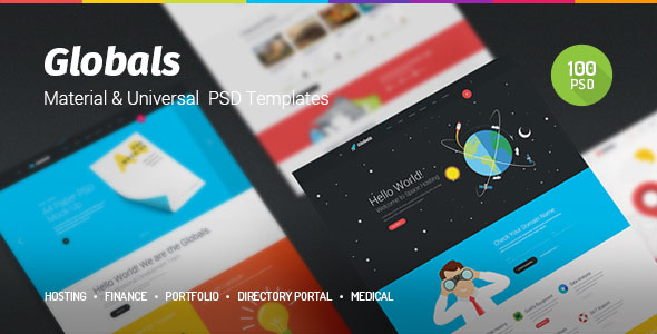 Globals - Material & Universal PSD Template