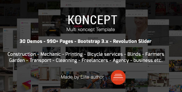 Koncept 多用途 HTML5模板