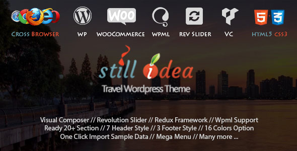 Stillidea 旅游多用途网站模板WordPress主题