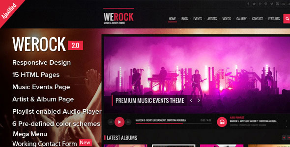 WeRock 音乐活动 HTML5模板