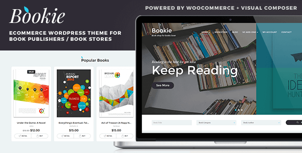 Bookie 书店网上书籍商店模板wordpress主题