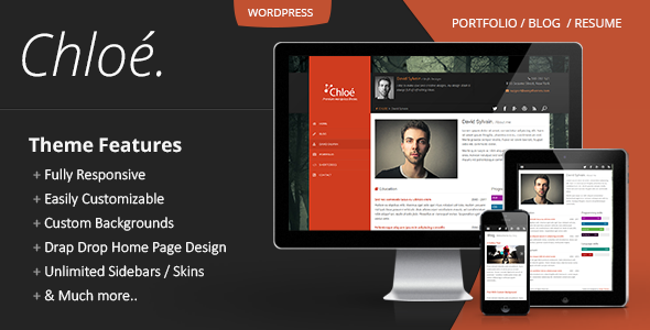  Chloe's personal works display WordPress theme v1.2.1