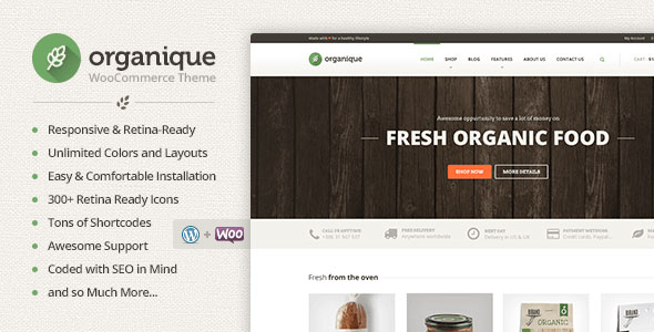  Organisque Healthy Food WordPress Theme v1.9.6