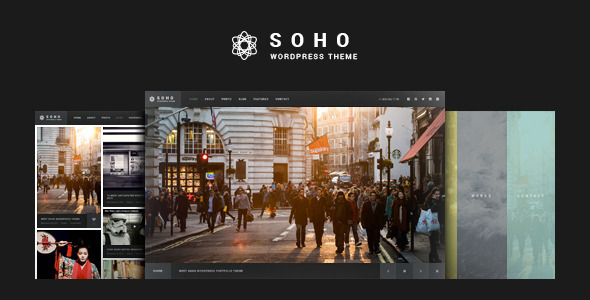  SOHO - Full screen photo showing WordPress Chinese theme