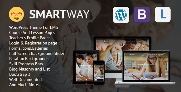 Smartway - 学习课程网站模板 WordPress 主题