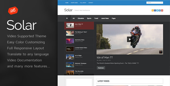 Solar 视频 WordPress主题 v1.6