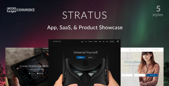 Stratus App - 产品展示网站模板WordPress主题