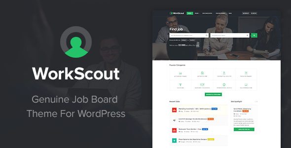 WorkScout - 招聘求职工作发布网站WordPress主题