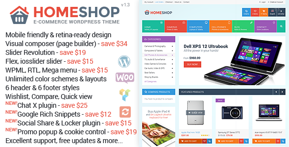 Home Shop v1.5.0 - 购物商城WordPress主题