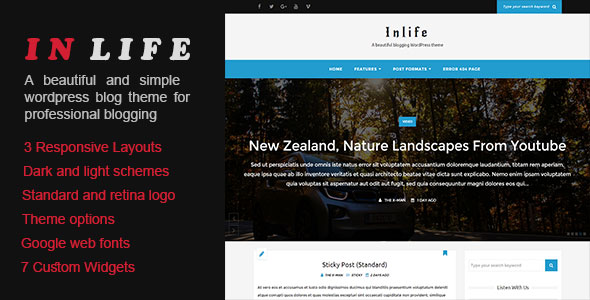 InLife 博客 WordPress主题
