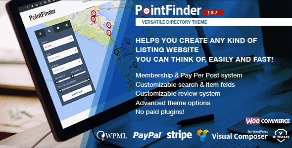 Point Finder 目录商家网站模板WordPress主题