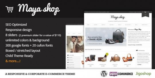 MayaShop 强大的购物商城模板WordPress主题