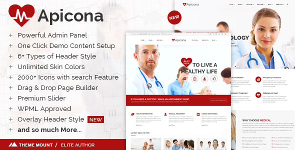 Apicona 医疗卫生健康 WordPress主题