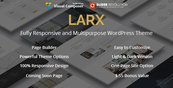  LARX Creative Single Page WordPress Theme v1.8.5