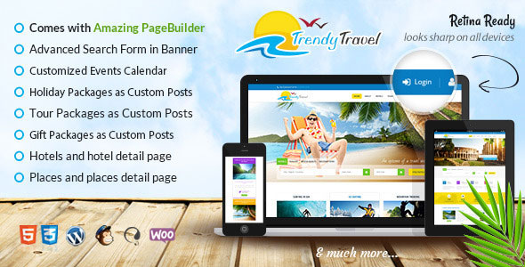 Trendy Travel - Multipurpose Tour Package WP Theme