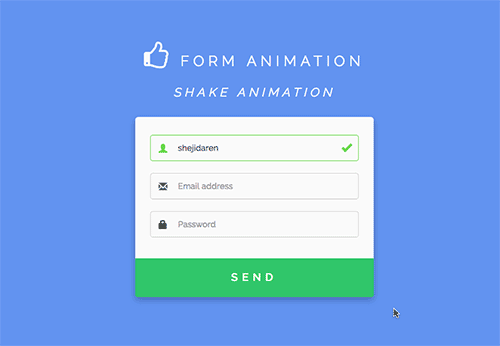 表单动画 jQuery 插件：Form Animation Plugin
