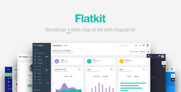 Flatkit 扁平后台管理html5网站模板 v1.2.0