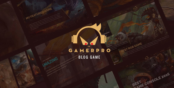  Gamepro - Game information blog website template WordPress theme