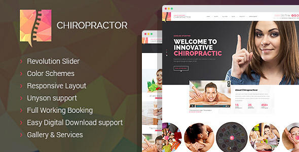 Chiropractor - 美容养生网站模板 WordPress主题