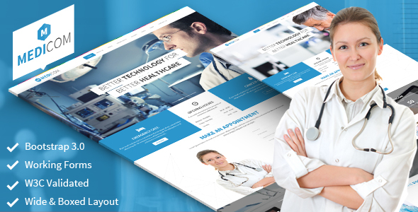 Medicom - 医疗保健HTML5模板