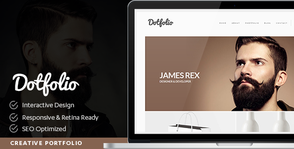  Dotfolio creative works display WordPress theme