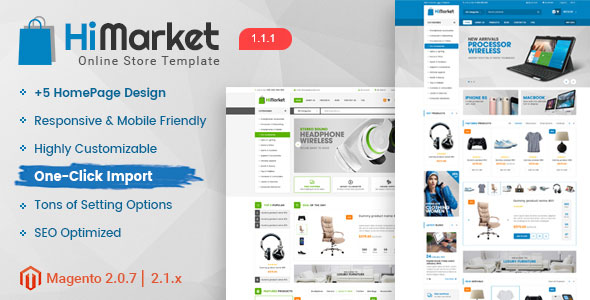 Himarket 响应式数码商店Magento 2模板 v1.3.0