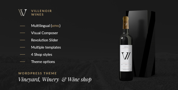 Villenoir -葡萄酒庄商店网站WordPress主题