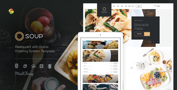 Soup - 餐厅在线预定系统HTML5模板