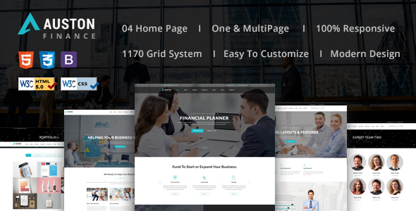 Auston 财务咨询公司HTML5模板