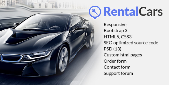 Rental Cars - 汽车租赁HTML5模板