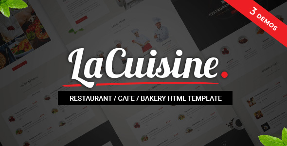 LaCuisine - 创意主题餐厅HTML模板