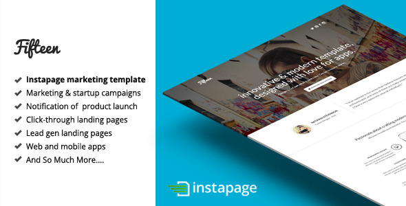 Fifteen - Instapage领英营销HTML5模板