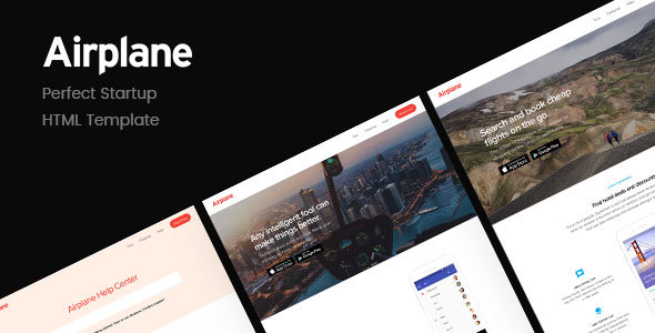 Airplane v1.1 - 着陆页HTML5模板