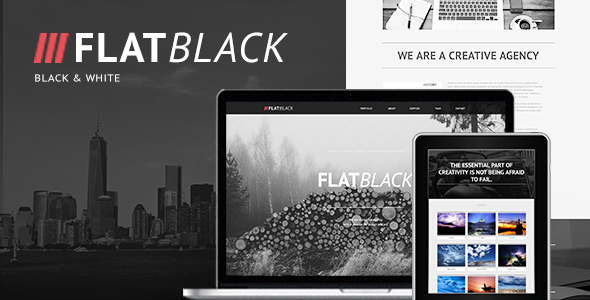 Flatblack - 创意单页Muse模板