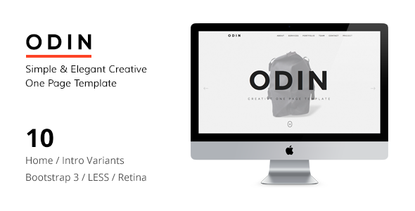 ODIN v1.5 - 简单易用创意单页HTML5模板