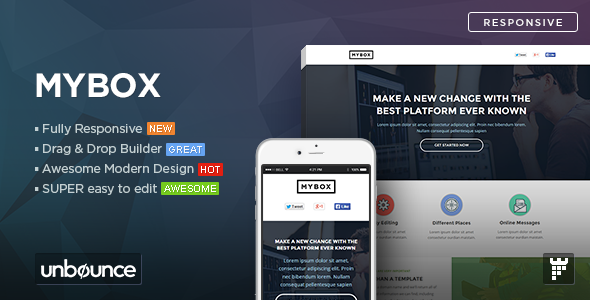 MyBox - 商业网站着陆页HTML5模板